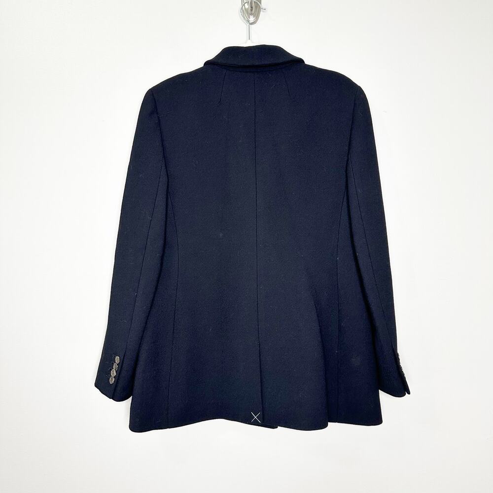 J.Crew Womens Evening Blazer Jacket Italian Double Cloth Wool Black Size 12 NEW - Picture 3 of 8